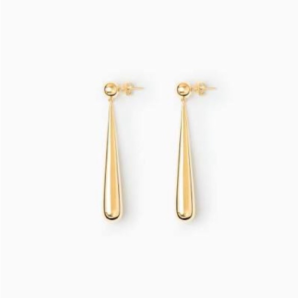 Gold Teardrop Drop Earrings - Women Jewelry